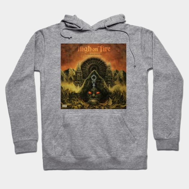 High On Fire Luminiferous Album Cover Hoodie by Mey X Prints